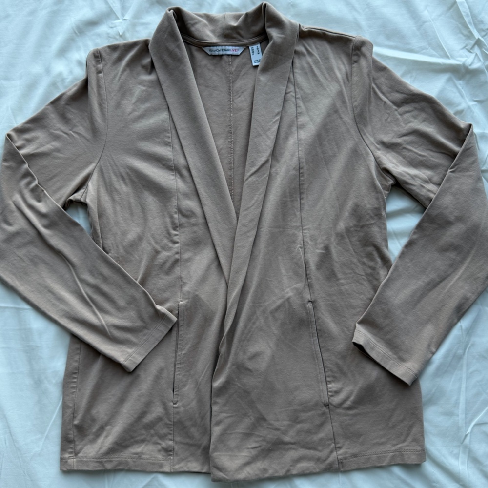 Isaac Mizrahi Live! Biege Cardigan With pockets Women’s Size US SMALL